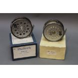Two boxed salmon fly reels, Farlows, Python and Sharpes of Aberdeen The Gordon 4".