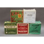 * Five boxes of 12 bore cartridges, various makes, various sizes, paper and plastic cases,