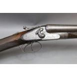 * James Bakewell Warrilow a 12 bore side by side semi hammerless shotgun,