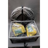 500m spool of flying sea tubing, 200 lure flash Devon minnow shells,