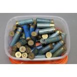 A box containing paper and plastic cased 16 bore cartridges, to include The Economist by Heelis,