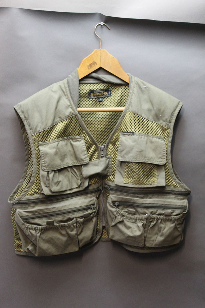 A Snowbee fly fishing waistcoat and wading jacket, Size L.