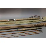 Sharpes of Aberdeen The JS Sharpe spinning rod, with Scottie dog logo, in two sections, 8',