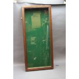 * A display wall hanging cabinet. 100 cm x 45 cm, depth 10 cm, with hinged door.