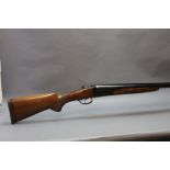 A Zabala ten bore side by side shotgun, with 32" barrels, full and full choke, 89 mm chamber,