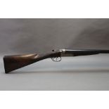 Arthur Turner a 12 bore side by side shotgun, with 24 3/4" sleeved barrels, cylinder and half choke,