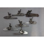 * Four pairs of shotgun lock plates, J Erskine, W.R. Pape, C.H. Smith and an unnamed pair.
