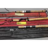 Abu three rods, an Abu 281 in two sections, 6' 6", and Abu 81 in two sections,