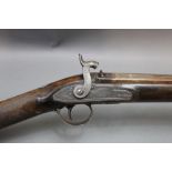Smith of London a percussion gun with 32" barrel, 16 gauge, hexagonal at the breech end,