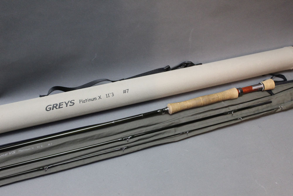 Greys Platinum X trout fly rod, in three sections, 11' 3", line 7.