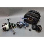 An Abu Cardinal fixed spool reel, together with a Mitchell Match 440A,