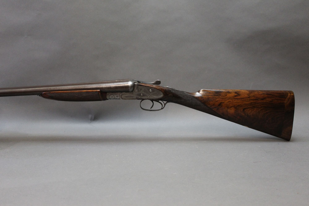 York House a 12 bore side by side shotgun, with 30" Damascus barrels, improved and half choke, - Image 2 of 4