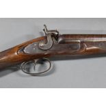 * Alpe of Hull a percussion double barrelled shotgun, with 30" barrels,