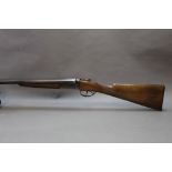 A Hunter 12 bore side by side shotgun, with 27 1/2" barrels, improved and half choke,