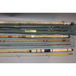 Three rods, an Abu Mk 5 Zoom match tip rod in three sections, 13',