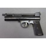 * Webley Mark 2 target model cal 22 air pistol, circa 1925-1930. Serial No. 29025.