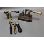 * James Dixon & Sons a powder measure, together with another, two capper decappers etc.