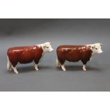 Beswick two Hereford cows titled "Champion of Champions".