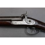 * I Wallas Wigton a side by side muzzle loading percussion shotgun, with 29" barrels,