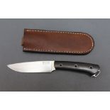 Bark River fixed blade knife, the blade marked Bark River Knife and Tool Escanaba,