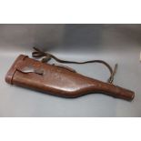 A leather leg of mutton gun case, of good quality, suitable for barrels up to 32".