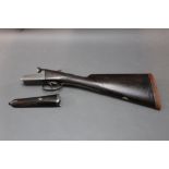 A Charles Playfair of Aberdeen, the stock and action of a 12 bore side by side boxlock ejector,