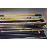 Bruce & Walker a salmon fly rod in three sections, +/- 14 1/2',