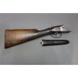 Westley Richards & Co London stock and action of a 12 bore boxlock shotgun,