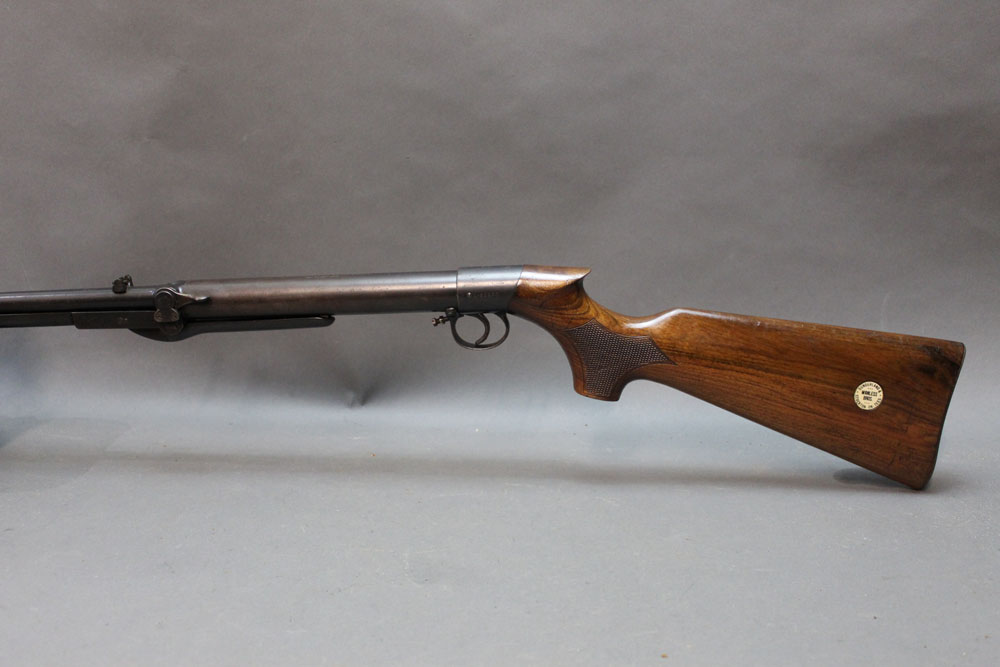 * BSA improved model D cal 177 under lever air rifle, with a 19 1/2" barrel,