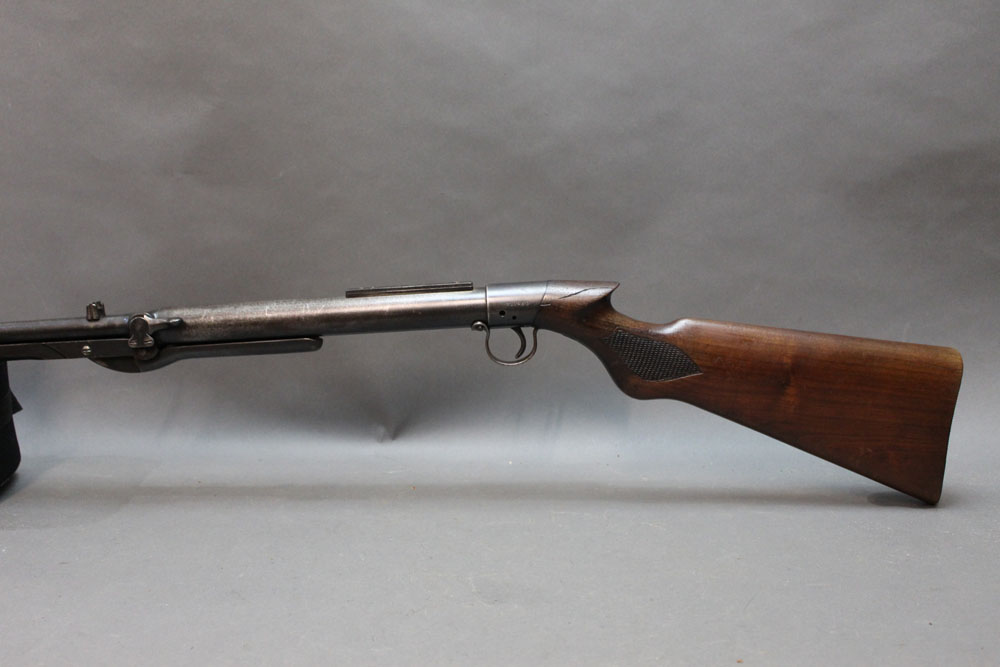 * BSA standard cal 22 under lever air rifle, with a 19 1/2" barrel, 45" overall,