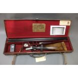 Joseph Braddell Belfast, a 12 bore side by side shotgun, with 30" barrels, cylinder and half choke,