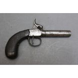 * A percussion pocket pistol, with a 2 1/2" barrel, overall length 16 cm.