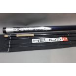 Orvis Helios 2 trout rod, in four sections, 10', line 7 with hard rod tube.