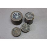 * Four vintage tins of Eley No. 1 percussion caps, 100, 250 and 500.