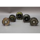 Five trout fly reels, Lure Flash, Quick Fly, Okuma etc.