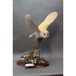 Border Fine Arts a large barn owl sculpture "Silent Wings" model No.