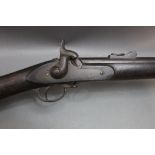 * A three band Enfield rifle, stamped to the lock 1855 Tower, with a crown a VR,