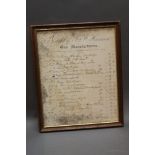 * T & W Harrison Gun Manufacturers of Carlisle, an original bill dated 1871, 23 cm x 18 cm, framed.