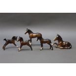 Five Beswick foals.