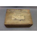 * An ICI Imperial Chemical Industries wooden box, marked to the top Explosive Safety Cartridges,