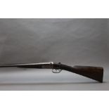 A Spanish Toledo 12 bore side by side shotgun, with 27 1/2" barrels, cylinder and cylinder choke,