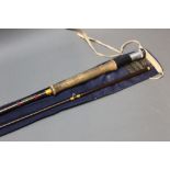 House of Hardy, Jet trout fly rod, in two sections, 9', line 9.