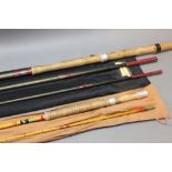 Bruce & Walker, a salmon fly rod in three sections, 17',