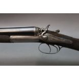 Thomas Bland & Sons, a 12 bore side by side hammer shotgun, with 30" steel barrels,