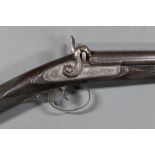 * Mortteer a percussion muzzle loading double barrelled shotgun, with 31 1/2" barrels,