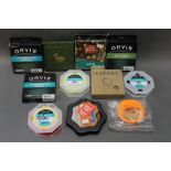 A collection of Orvis and other fly lines.