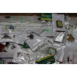 A box containing 200+ packets of hooks, swivels, split shot, traces etc.