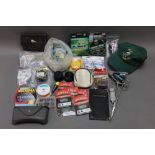 A collection of Orvis fly fishing tackle plus various hooks, swivels,