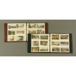 Two postcard albums, containing Cumbrian scenes some by GB Abraham and some in colour,