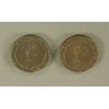 Two George III 1797 cartwheel pennies.